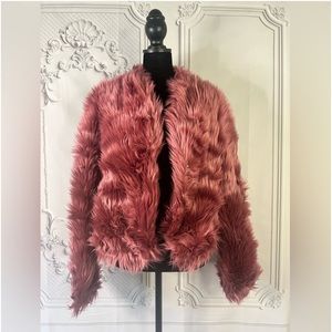 New. Free people all night fur crop jacket.